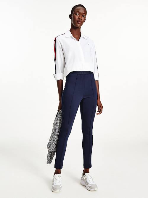 Tommy Hilfiger High Rise Full Length Leggings Dames Blauw | TH806IBW