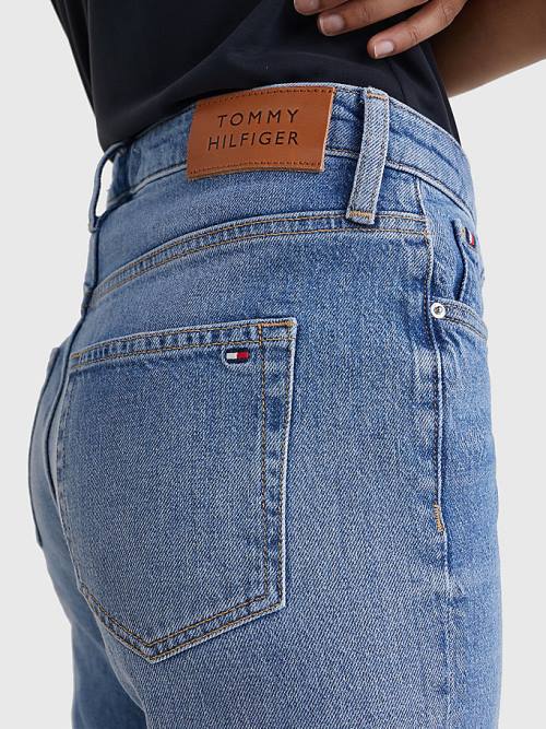 Tommy Hilfiger High Rise Slim Faded Jeans Dames Denim | TH431CGA