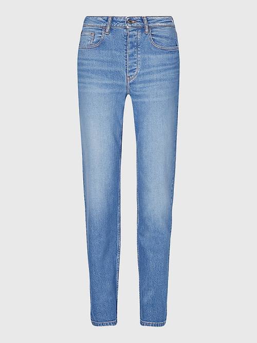 Tommy Hilfiger High Rise Straight Faded Jeans Dames Denim | TH245AKL