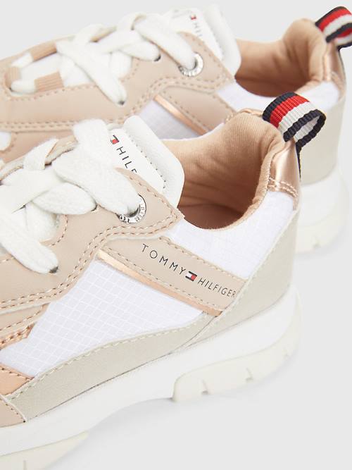 Tommy Hilfiger High Shine Detail Low-Top Sneakers Meisjes Beige | TH149VQM