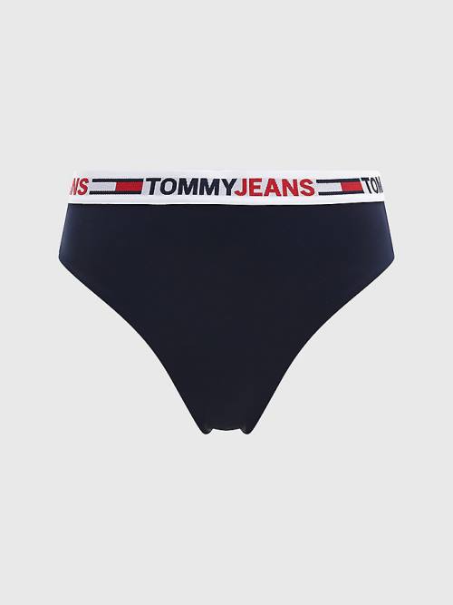 Tommy Hilfiger High Taille Cheeky Bikini Bottoms Zwemkleding Dames Blauw | TH089IXV