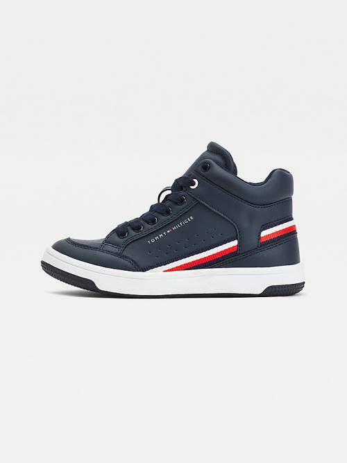 Tommy Hilfiger High-Top Kanten-Up Sneakers Jongens Blauw | TH083ODW