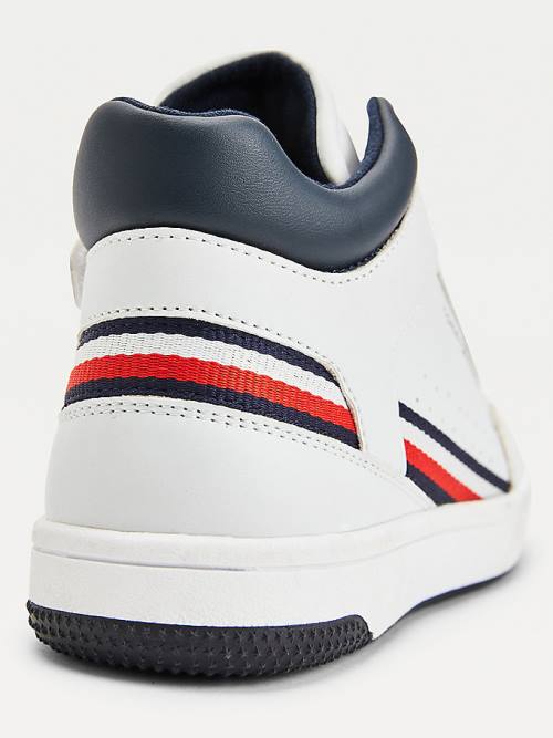 Tommy Hilfiger High-Top Kanten-Up Sneakers Jongens Wit | TH274VUS