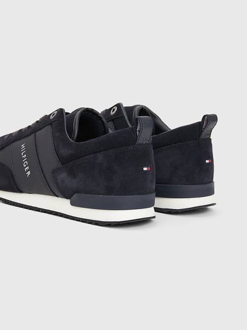 Tommy Hilfiger Iconic Kanten-Up Sneakers Heren Blauw | TH613BCU