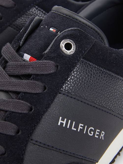 Tommy Hilfiger Iconic Kanten-Up Sneakers Heren Blauw | TH613BCU