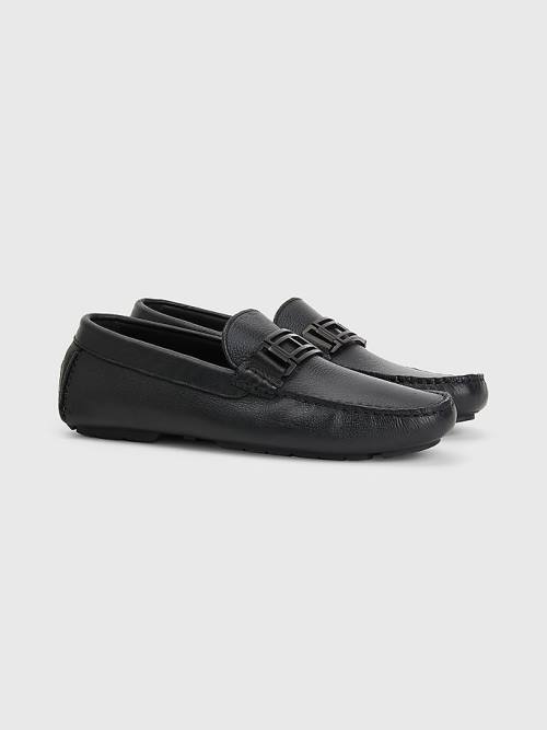 Tommy Hilfiger Iconic Leren Driving Formele Schoenen Heren Zwart | TH637CBP