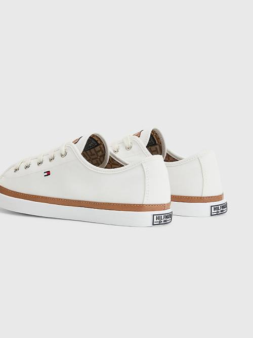 Tommy Hilfiger Iconic Logo Sneakers Dames Wit | TH192OZF