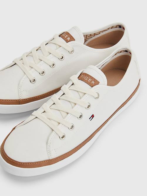 Tommy Hilfiger Iconic Logo Sneakers Dames Wit | TH192OZF