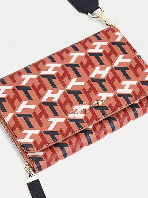 Tommy Hilfiger Iconic Monogram Crossover Tassen Dames Oranje | TH238HYP