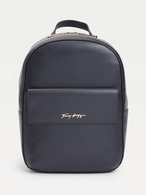 Tommy Hilfiger Iconic Signature Backpack Tassen Dames Blauw | TH702MKP