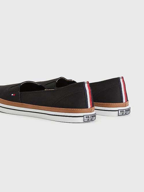 Tommy Hilfiger Iconic Slip-On Sneakers Dames Zwart | TH480IMT