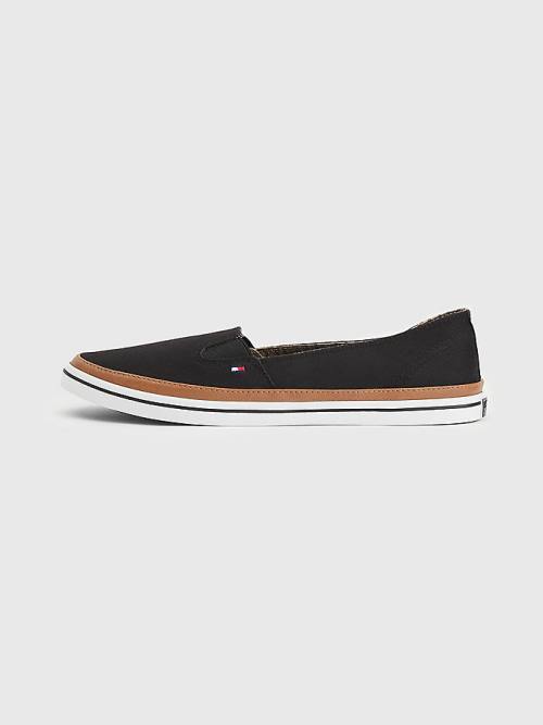 Tommy Hilfiger Iconic Slip-On Sneakers Dames Zwart | TH480IMT