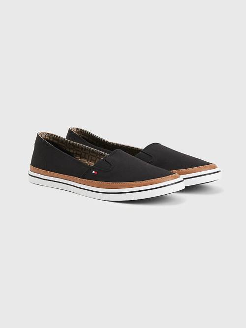 Tommy Hilfiger Iconic Slip-On Sneakers Dames Zwart | TH480IMT