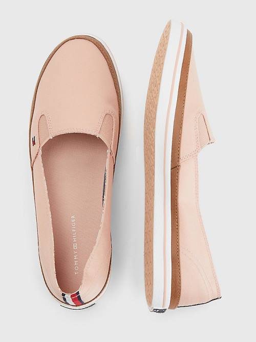 Tommy Hilfiger Iconic Slip-On Sneakers Dames Roze | TH746COE