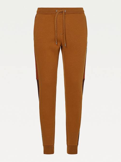 Tommy Hilfiger Icons Colour-Blocked Joggers Broek Heren Bruin | TH780XEZ