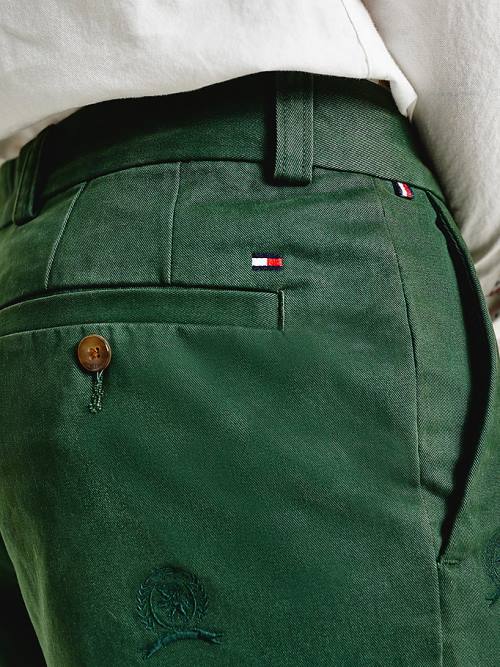 Tommy Hilfiger Icons Crest Embroidery Relaxed Fit Broek Heren Groen | TH520OGP