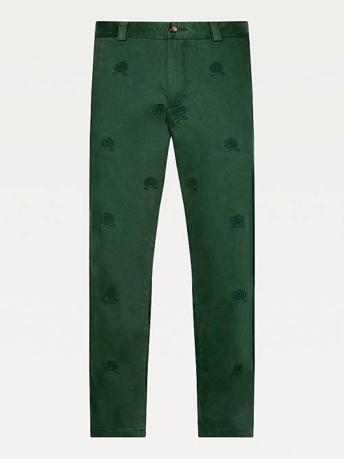 Tommy Hilfiger Icons Crest Embroidery Relaxed Fit Broek Heren Groen | TH520OGP