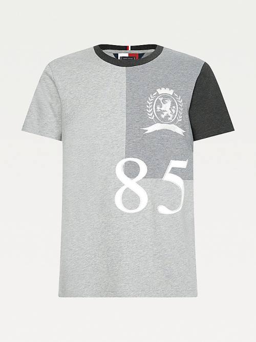 Tommy Hilfiger Icons Crest Relaxed Fit T-shirts Heren Grijs | TH943XCQ