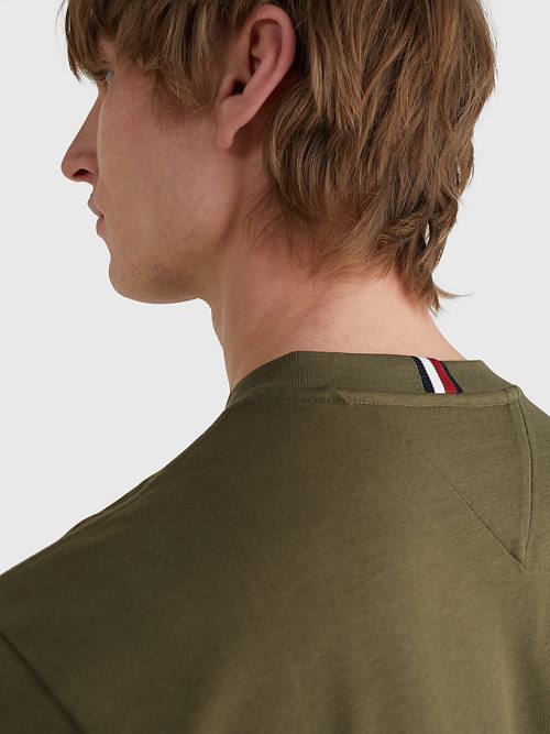 Tommy Hilfiger Icons Crest T-shirts Heren Khaki | TH158SOH