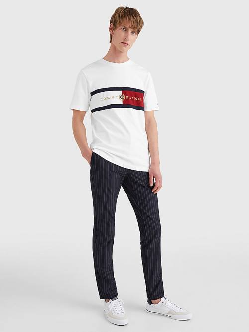 Tommy Hilfiger Icons Crest T-shirts Heren Wit | TH536RKU