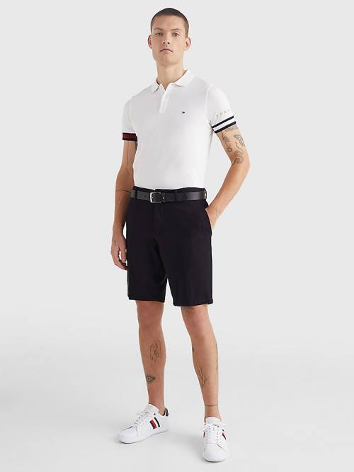 Tommy Hilfiger Icons Flag Slim Fit Poloshirt Heren Wit | TH573CXS