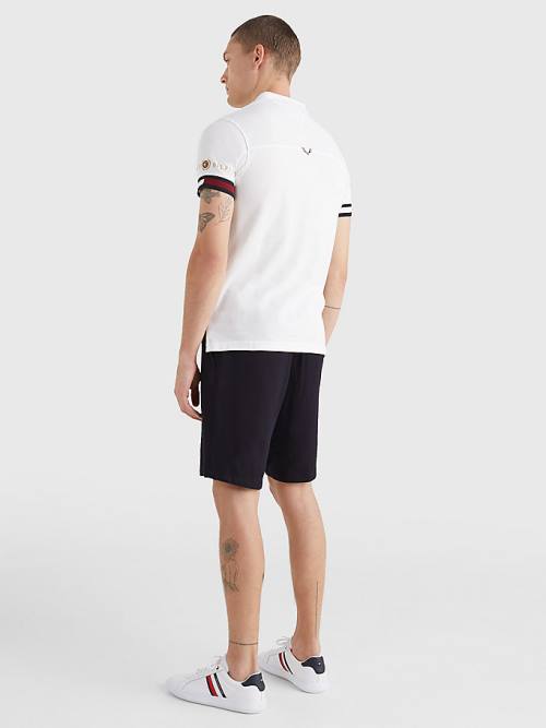 Tommy Hilfiger Icons Flag Slim Fit Poloshirt Heren Wit | TH573CXS