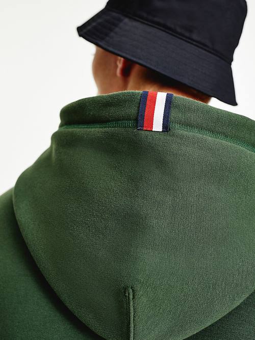 Tommy Hilfiger Icons Logo Embroidery Relaxed Fit Hoodie Heren Groen | TH479UZW