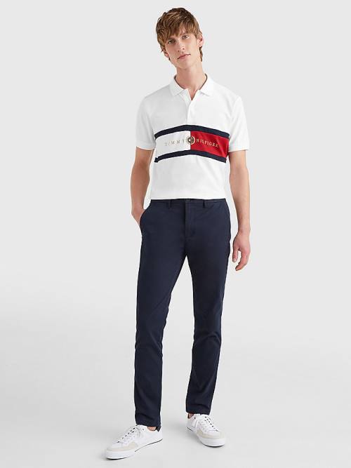 Tommy Hilfiger Icons Logo Regular Fit Poloshirt Heren Wit | TH175XER