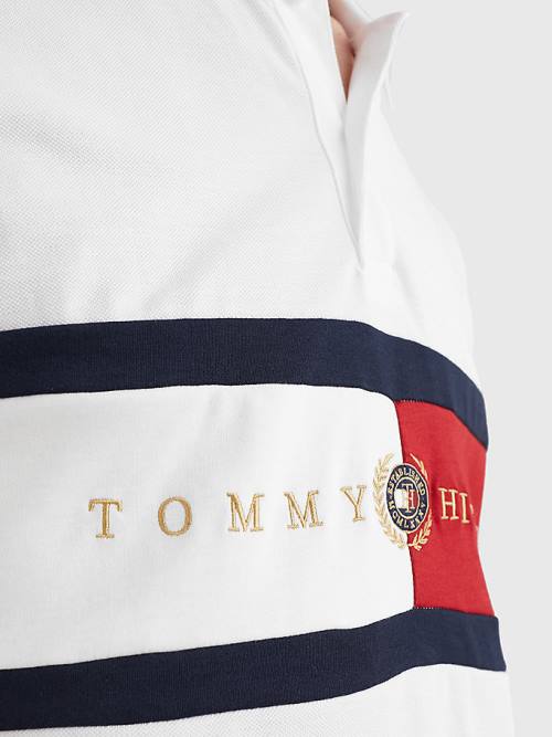 Tommy Hilfiger Icons Logo Regular Fit Poloshirt Heren Wit | TH175XER