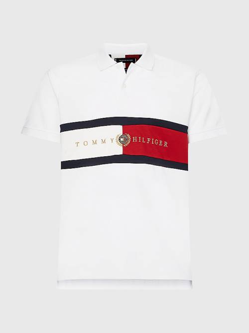 Tommy Hilfiger Icons Logo Regular Fit Poloshirt Heren Wit | TH175XER