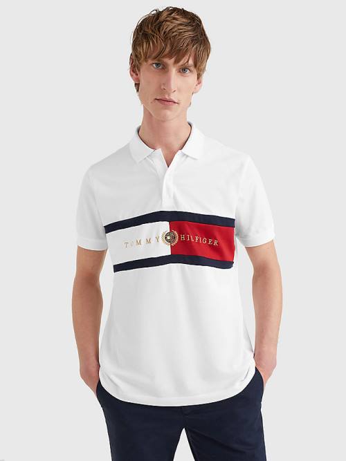 Tommy Hilfiger Icons Logo Regular Fit Poloshirt Heren Wit | TH175XER