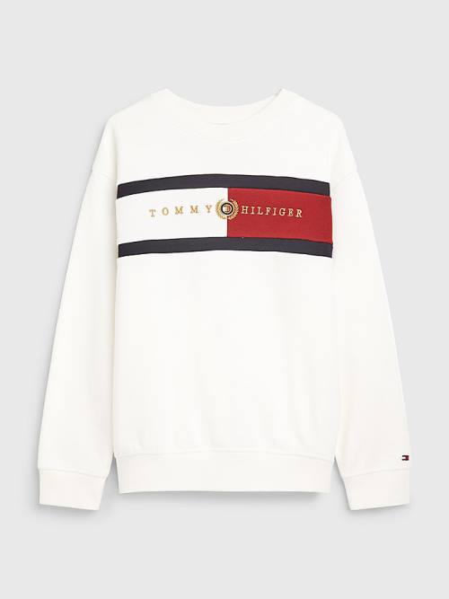 Tommy Hilfiger Icons Logo Sweatshirts Jongens Wit | TH897NKA