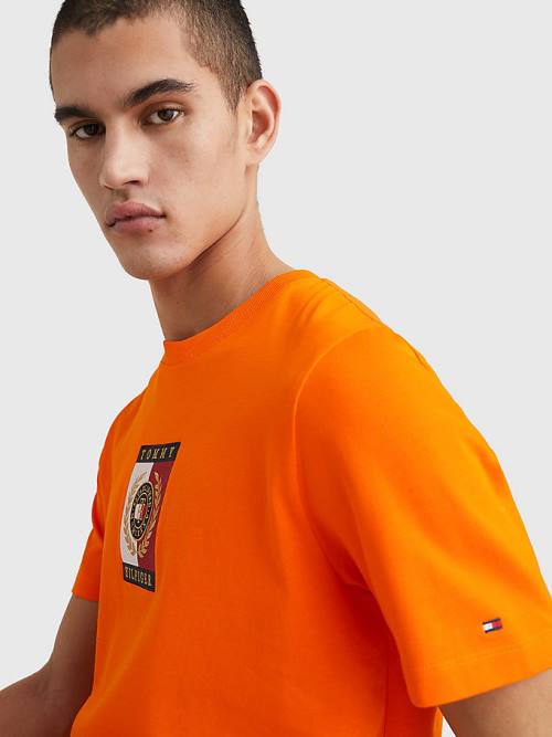 Tommy Hilfiger Icons Logo T-shirts Heren Oranje | TH204FUV