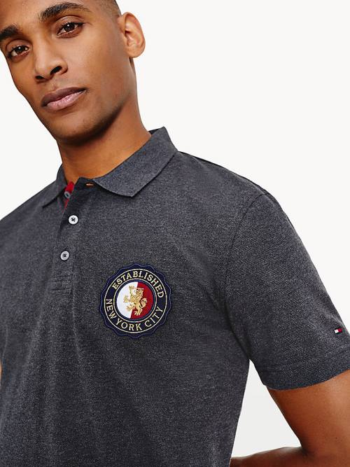 Tommy Hilfiger Icons Organic Katoenen Regular Fit Poloshirt Heren Grijs | TH513VGB