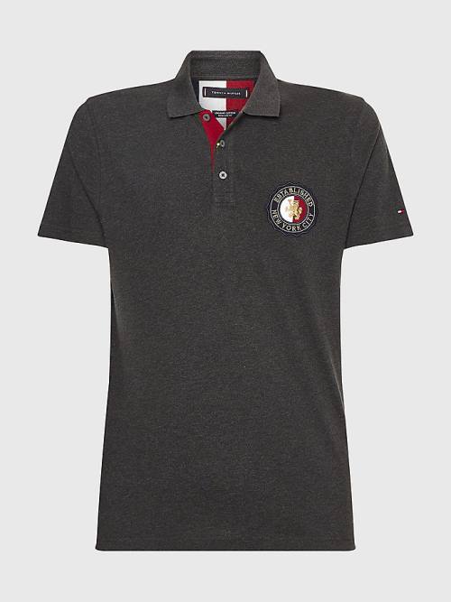 Tommy Hilfiger Icons Organic Katoenen Regular Fit Poloshirt Heren Grijs | TH513VGB