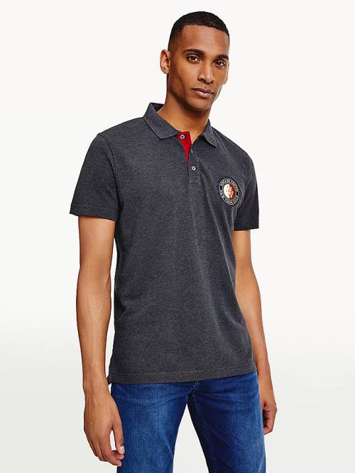 Tommy Hilfiger Icons Organic Katoenen Regular Fit Poloshirt Heren Grijs | TH513VGB