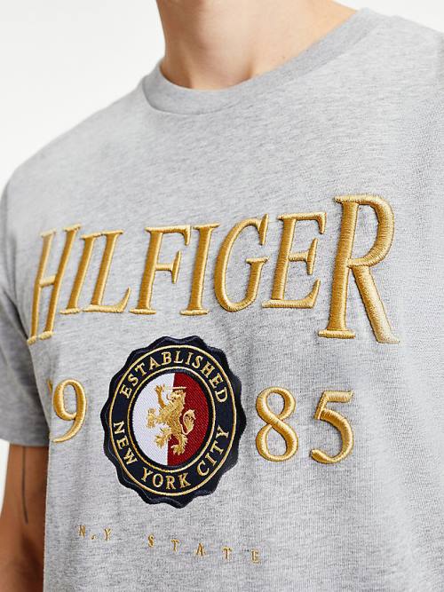 Tommy Hilfiger Icons Relaxed Fit T-shirts Heren Grijs | TH457HNP