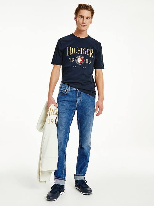 Tommy Hilfiger Icons Relaxed Fit T-shirts Heren Blauw | TH476GPA