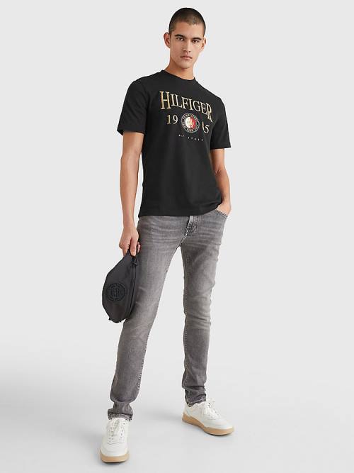 Tommy Hilfiger Icons Relaxed Fit T-shirts Heren Zwart | TH507JKH