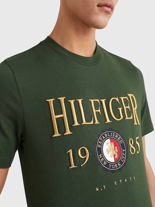 Tommy Hilfiger Icons Relaxed Fit T-shirts Heren Groen | TH652ZSR