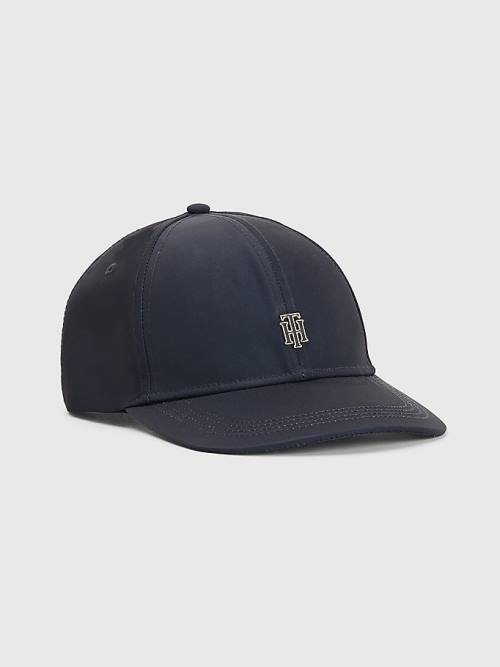 Tommy Hilfiger Interlock Plaque Cap Hoeden Dames Blauw | TH614VIS