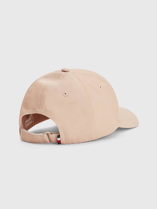 Tommy Hilfiger Interlock Plaque Cap Hoeden Dames Beige | TH825EUK