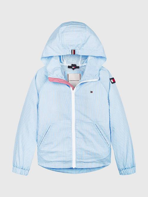 Tommy Hilfiger Ithaca Stripe Windbreaker Jassen Meisjes Blauw | TH248YOH