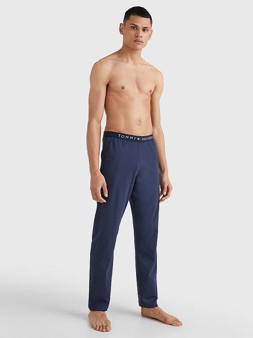 Tommy Hilfiger Jersey Loungewear Pants Pyjamas Heren Blauw | TH198TWH