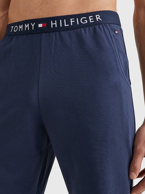 Tommy Hilfiger Jersey Loungewear Pants Pyjamas Heren Blauw | TH198TWH