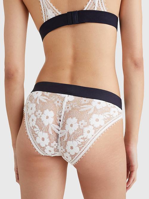 Tommy Hilfiger Kanten Briefs Ondergoed Dames Wit | TH134SLY