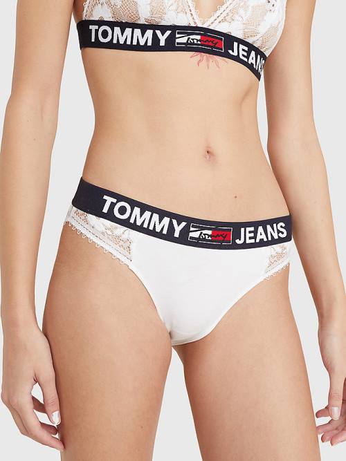 Tommy Hilfiger Kanten Briefs Ondergoed Dames Wit | TH134SLY