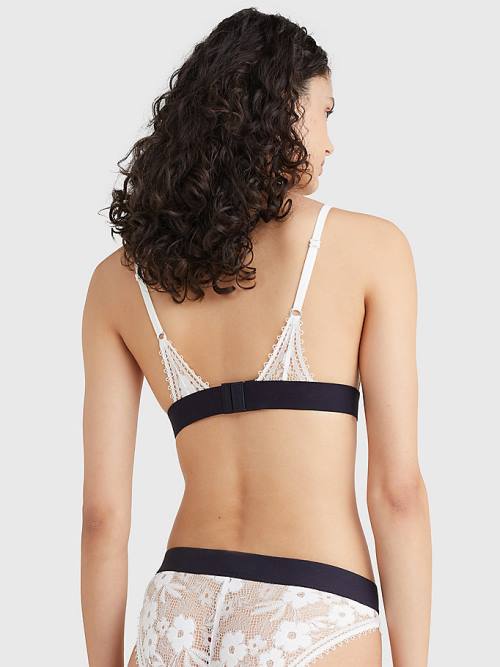 Tommy Hilfiger Kanten Unlined Triangle Bra Ondergoed Dames Wit | TH965JWV