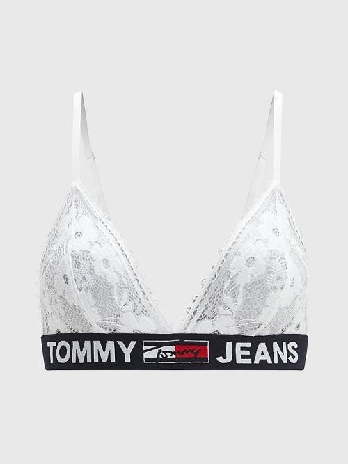 Tommy Hilfiger Kanten Unlined Triangle Bra Ondergoed Dames Wit | TH965JWV