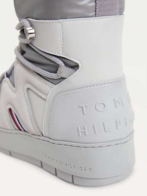 Tommy Hilfiger Kanten-Up Snow Laarzen Dames Grijs | TH071NVK